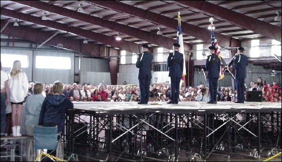 Posting the colors, Midland Texas